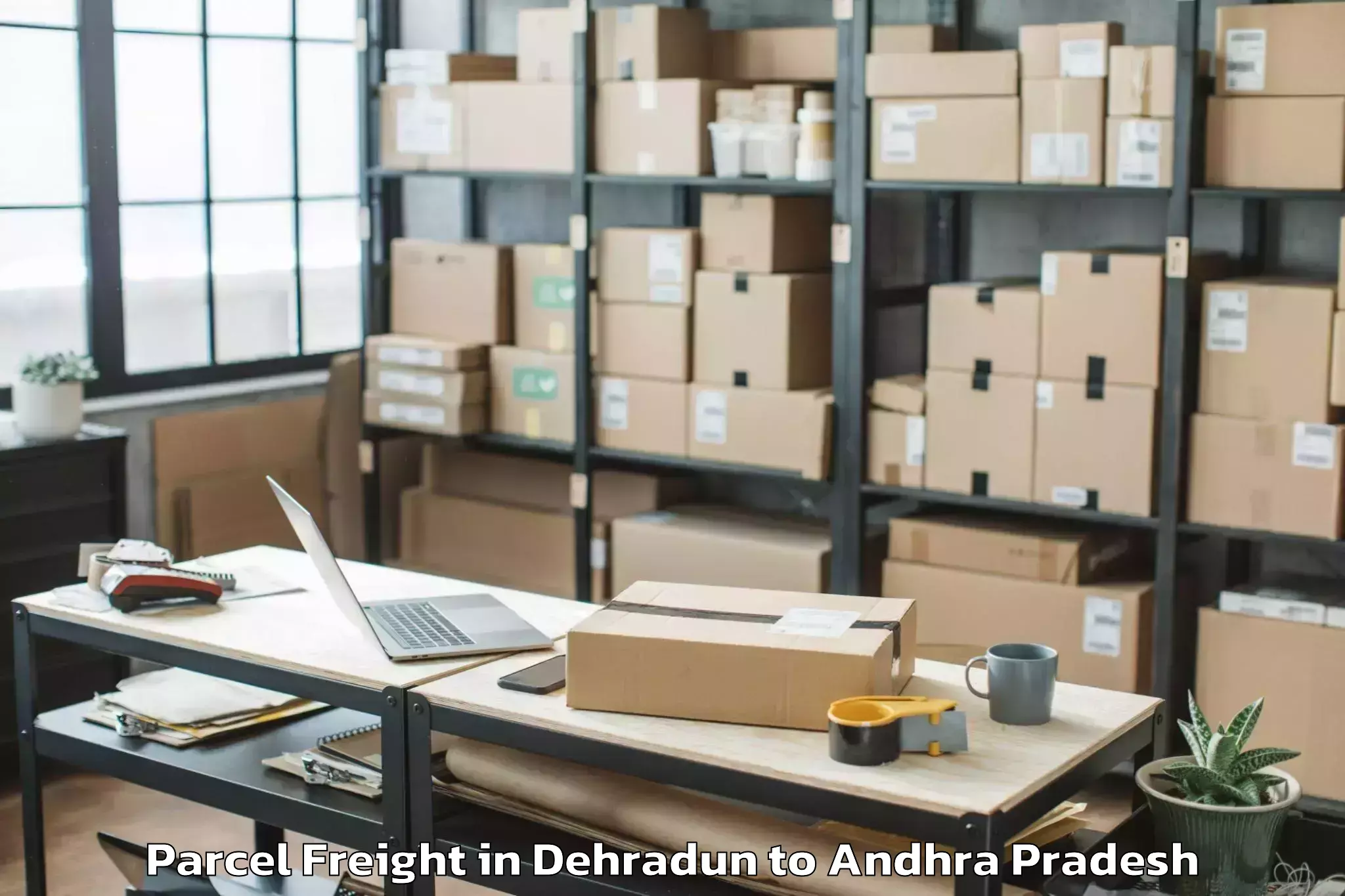 Top Dehradun to Bhimadole Parcel Freight Available